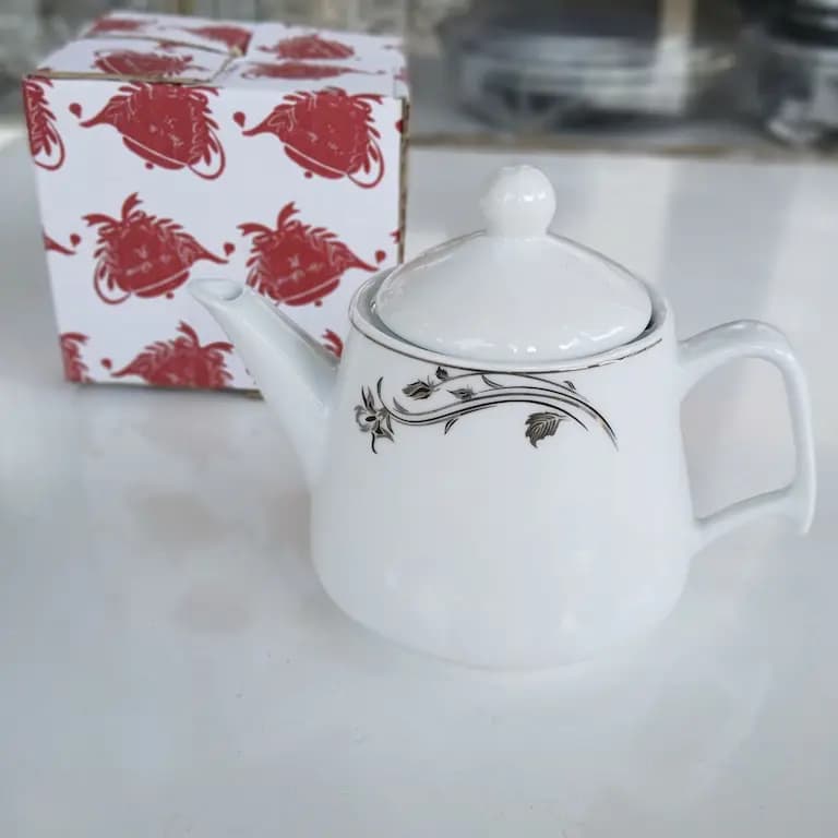 قوری چینی پارس مدل T3 گلدار — تصویر ۵