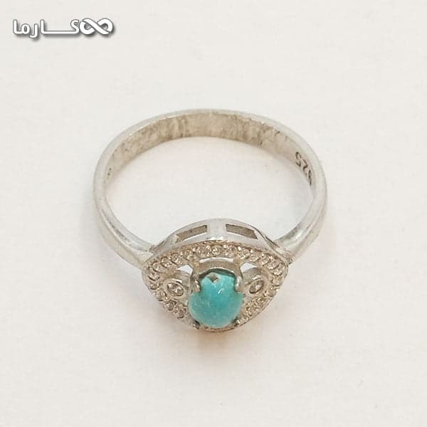 انگشتر فیروزه زنانه ظریف — تصویر ۳