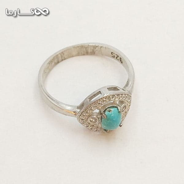 انگشتر فیروزه زنانه ظریف — تصویر ۵