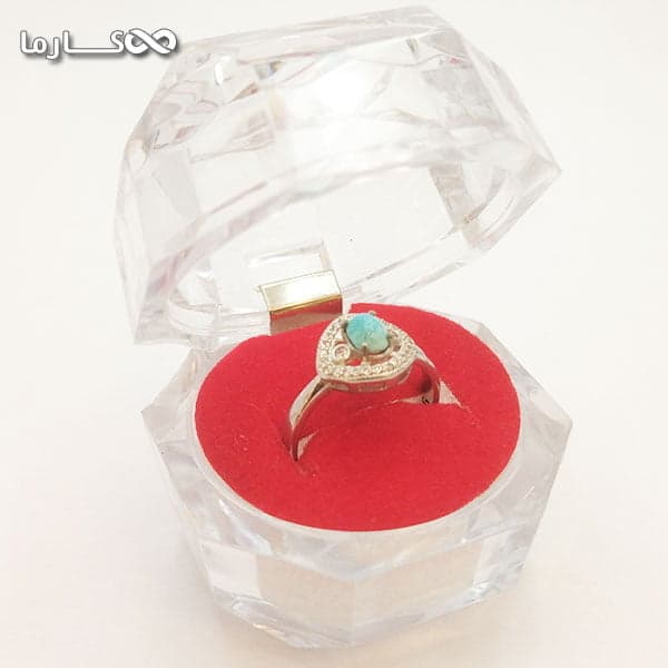 انگشتر فیروزه زنانه ظریف — تصویر ۶