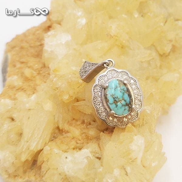 پلاک نقره فیروزه شجری (160)