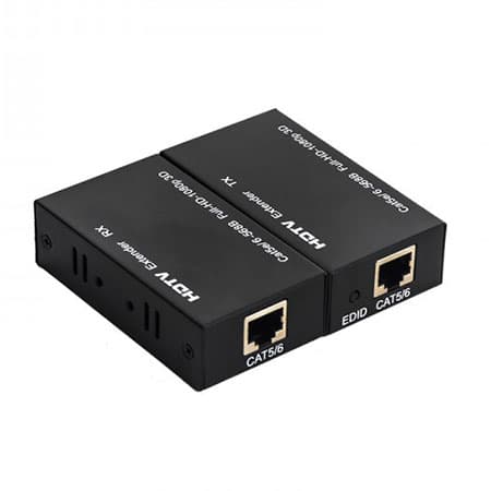 اکستندر HDMI شبکه مدل HDTV-60M به همراه آداپتور — تصویر ۲