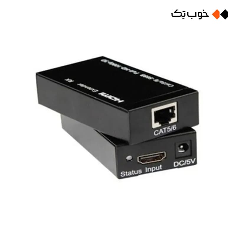 اکستندر HDMI شبکه مدل HDTV-60M به همراه آداپتور — تصویر ۱۲