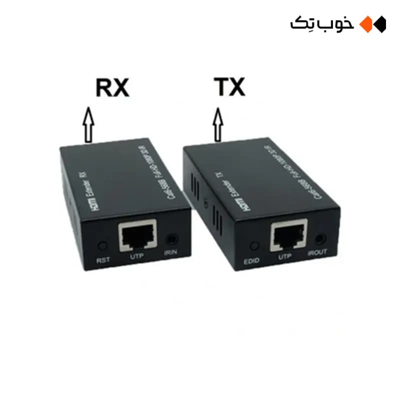 اکستندر HDMI شبکه مدل HDTV-60M به همراه آداپتور — تصویر ۸