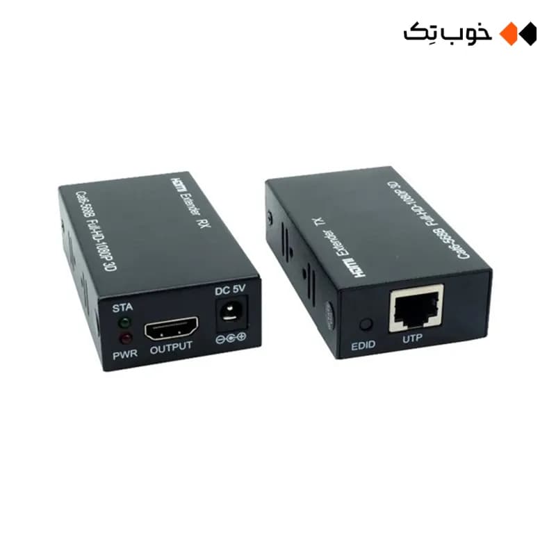 اکستندر HDMI شبکه مدل HDTV-60M به همراه آداپتور — تصویر ۷