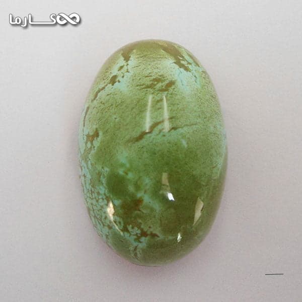 سنگ فیروزه مدالی سبز، چشم گربه ای