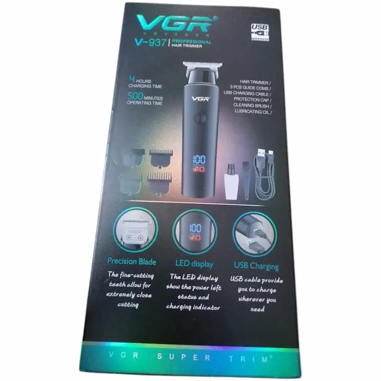 ماشین اصلاح خط زن وی جی آر مدل V-937 شارژی — تصویر ۶