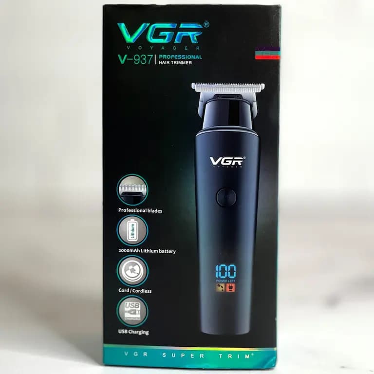 ماشین اصلاح خط زن وی جی آر مدل V-937 شارژی — تصویر ۹