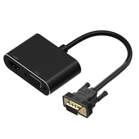 کابل تبدیل VGA به HDMI+VGA همراه کابل صدا کی لینک مدل K-8125