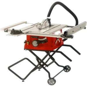 اره میزی 250 میلیمتر 2000 وات با چرخ و پایه تاشو محک مدل TS-250 M
