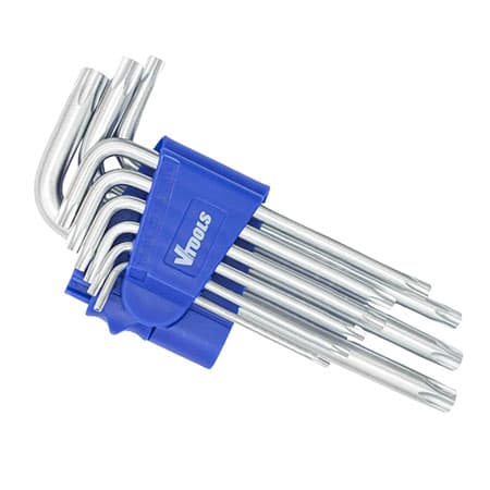 آچار آلن ستاره‌ای بسیار بلند وی تولز مدل VT2166 بسته 9 عددی