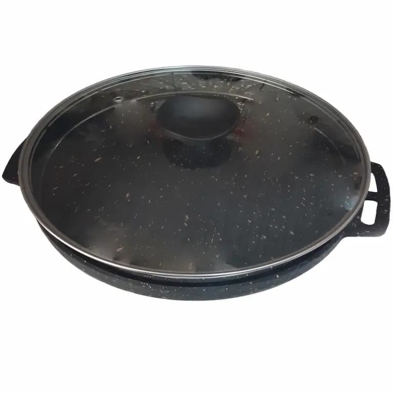 تابه گریل چدنی دو طرفه درب دار گراب سایز 28 — تصویر ۲