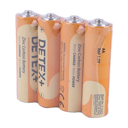باتری قلمی دیتکس مدل Zinc Carbon Battery (R6P) بسته 12 عددی — تصویر ۳