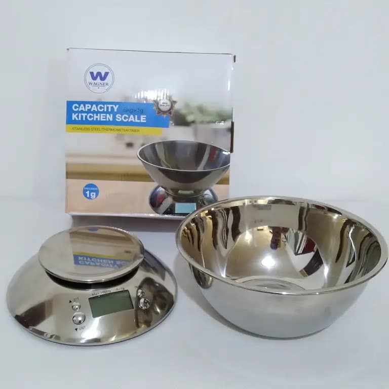 ترازو آشپزخانه دیجیتال واگنر کاسه دار استیل 5Kg — تصویر ۱۲