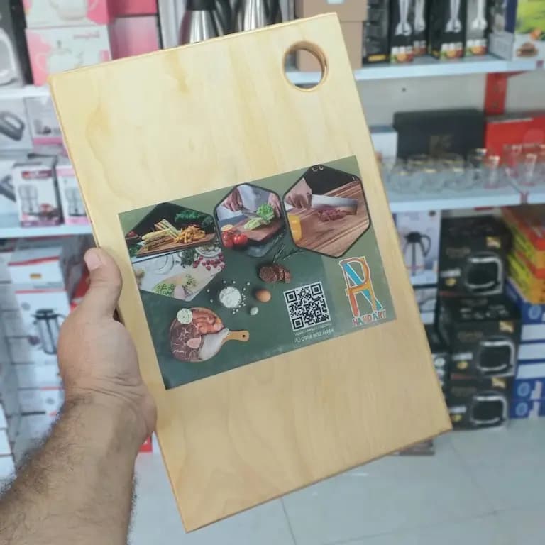 تخته گوشت چوبی بزرگ آرت HANDART سایز 39 در 26 — تصویر ۹