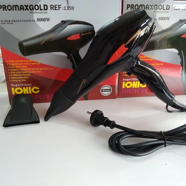 سشوار پرومکس گلد 8000 وات REF 1359 موتور سنگین — تصویر ۴