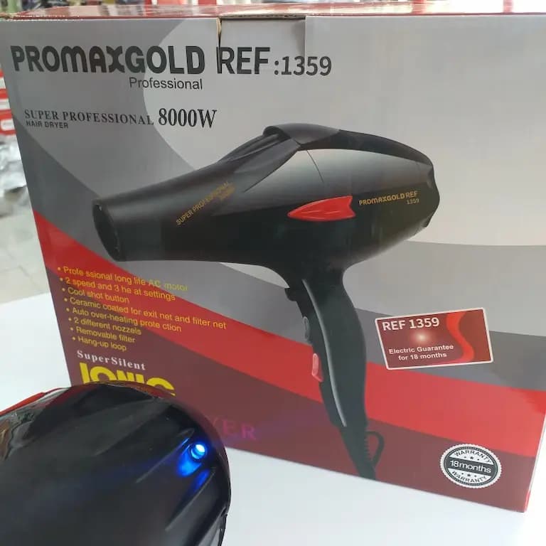 سشوار پرومکس گلد 8000 وات REF 1359 موتور سنگین — تصویر ۸