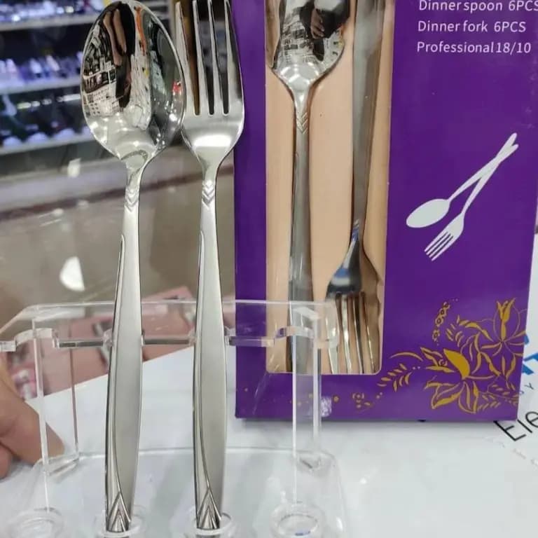 قاشق چنگال یونیک مدل ماینز پرنس ۶ نفره استیل 18/10 — تصویر ۷