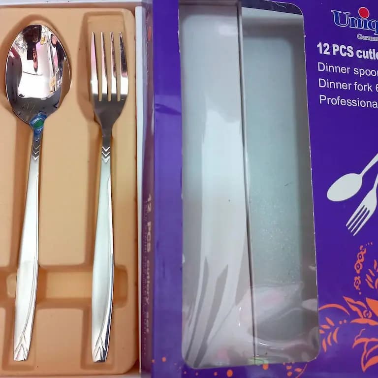 قاشق چنگال یونیک مدل ماینز پرنس ۶ نفره استیل 18/10 — تصویر ۹
