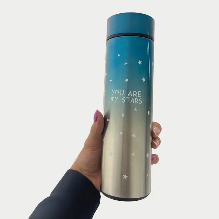 فلاسک هوشمند درجه دار ستاره ای 0.5 لیتری استیل — تصویر ۷