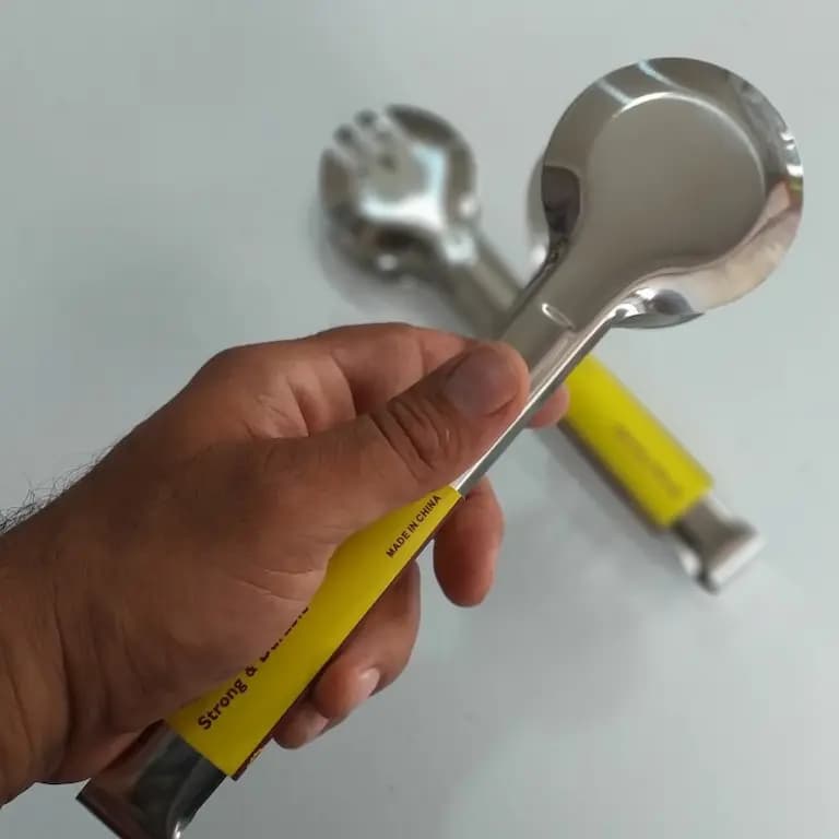 انبر سالاد استیل گرد Strong & Durable سایز 22 — تصویر ۸