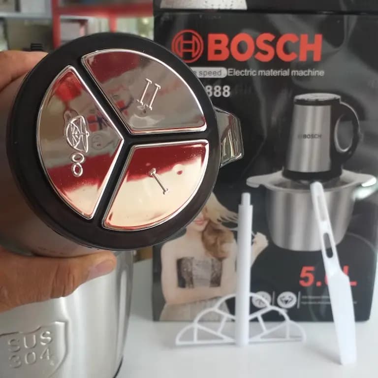 خردکن بوش 5 لیتری کاسه استیل 3200 وات BSI-888 — تصویر ۷
