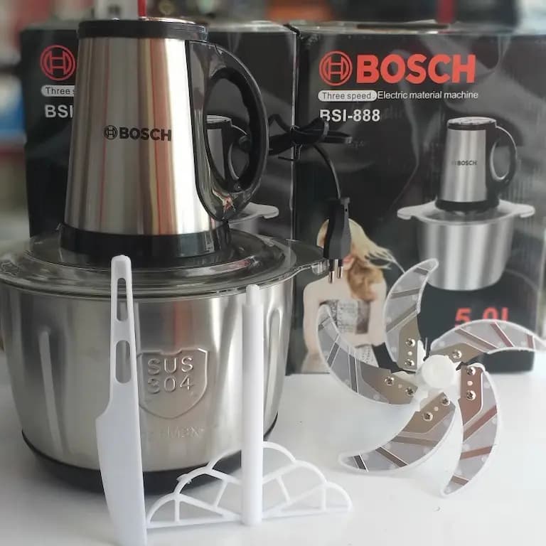 خردکن بوش 5 لیتری کاسه استیل 3200 وات BSI-888 — تصویر ۸