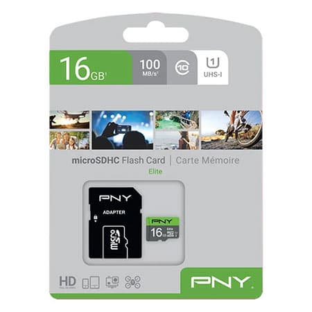 کارت حافظه microSDHC پی ان وای مدل Elite کلاس 10 ظرفیت 16 گیگابایت به همراه آداپتور SD — تصویر ۲
