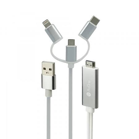 کابل تبدیل HDMI به USB-C / microUSB / Lightning پرووان مدل PCH70 طول 1.8متر — تصویر ۶
