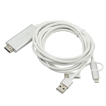 کابل تبدیل HDMI به USB-C / microUSB / Lightning پرووان مدل PCH70 طول 1.8متر — تصویر ۷