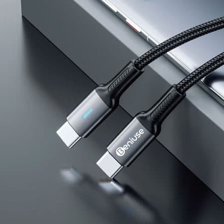 کابل تبدیل USB-C به USB-C بنیوس مدل BE-CA02 طول 1 متر — تصویر ۴