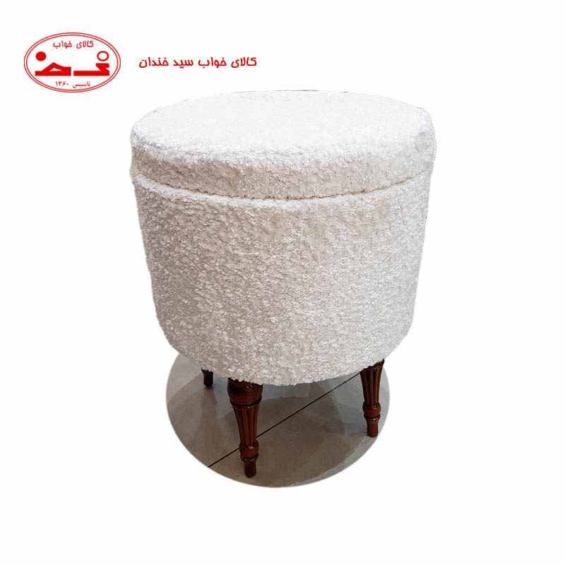 پاف باکس دار سفید