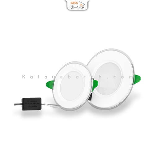 چراغ سقفی توکار پرو گلاریس 9 وات دایره پارس شعاع توس — تصویر ۲