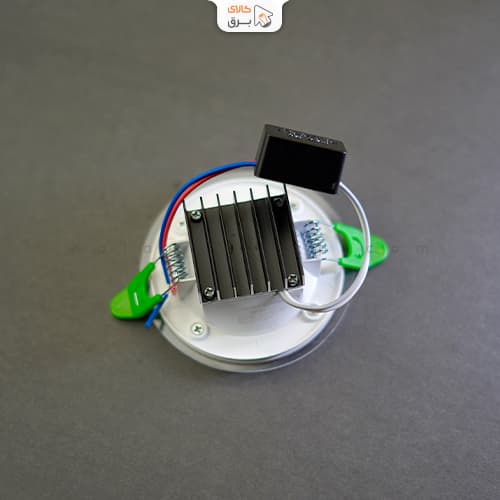 چراغ سقفی توکار پرو گلاریس 9 وات دایره پارس شعاع توس — تصویر ۴