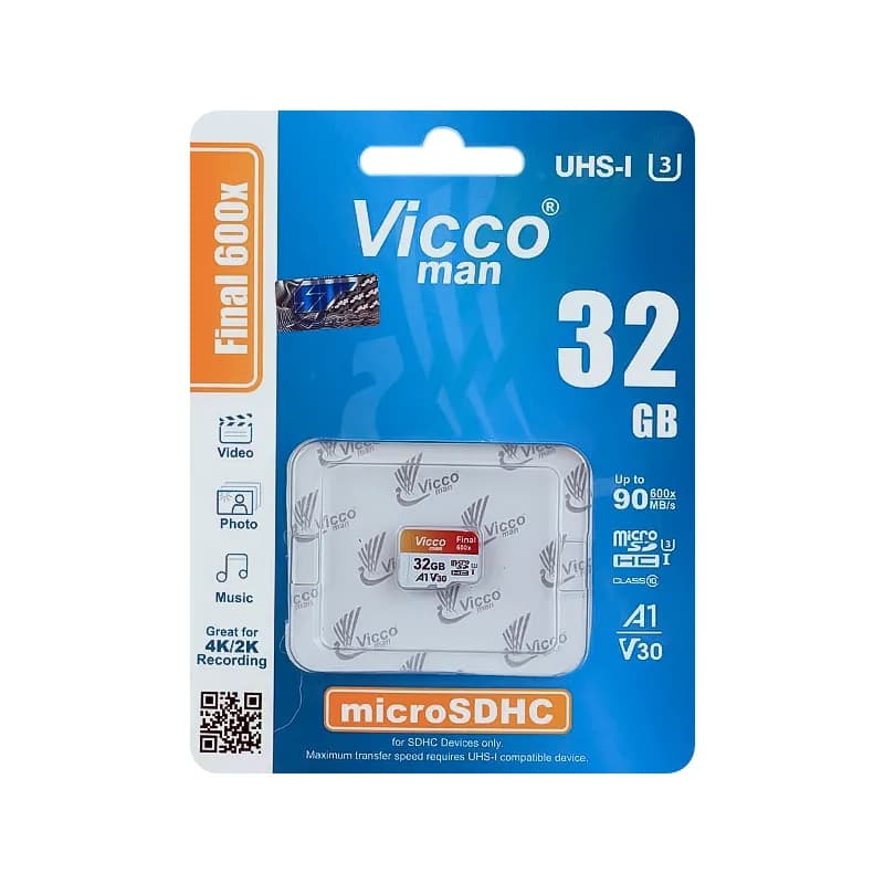 کارت حافظه MicroSDHC ویکومن 600x کلاس 10 ظرفیت 32 گیگابایت — تصویر ۲