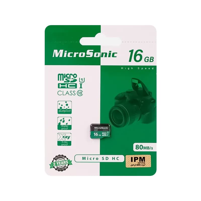 کارت حافظه MicroSDHC میکروسونیک 533x کلاس 10 ظرفیت 16 گیگابایت — تصویر ۲