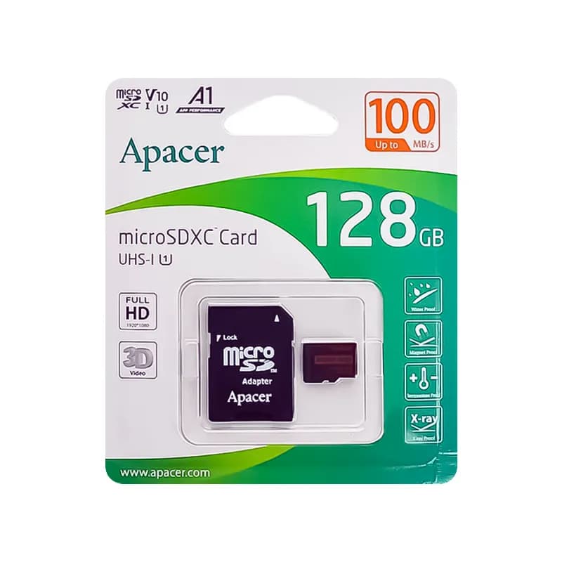 کارت حافظه MicroSDXC اپیسر Rioo A1 V10 U1 C10 ظرفیت 128 گیگابایت + خشاب