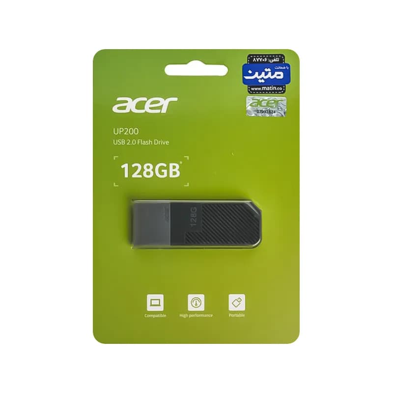 فلش مموری USB2.0 ایسر مدل UP200 ظرفیت 128 گیگابایت