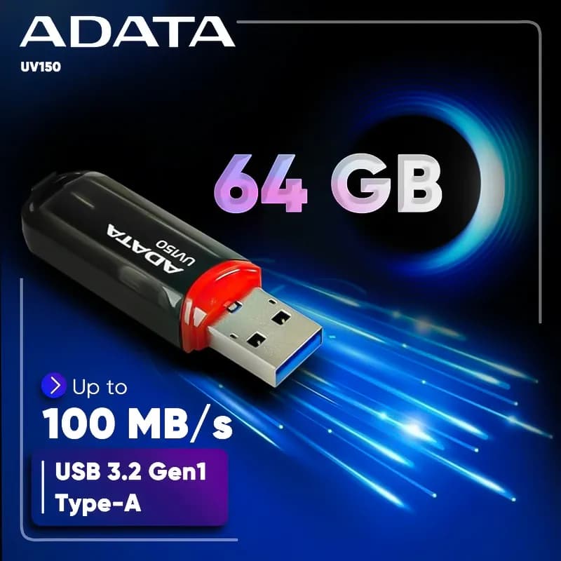 فلش مموری USB3.2 ای دیتا مدل UV150 ظرفیت 64 گیگابایت – قرمز — تصویر ۱۲