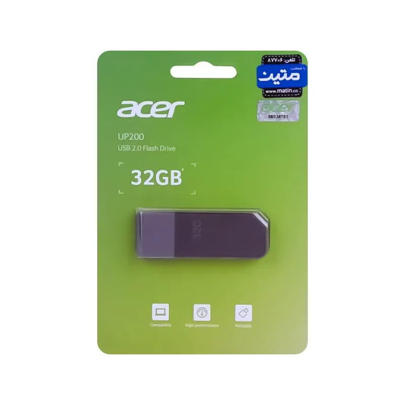 فلش مموری USB2.0 ایسر مدل UP200 ظرفیت 32 گیگابایت