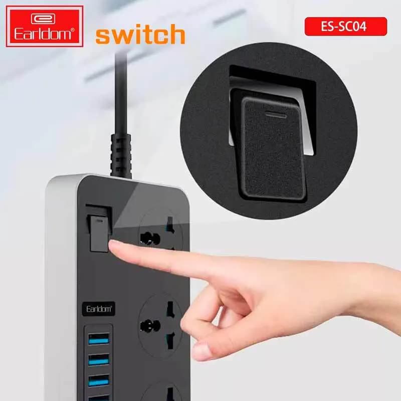 چند راهی 3 خانه و شارژر ارلدام مدل ES-SC04 با کابل 2 متری — تصویر ۹
