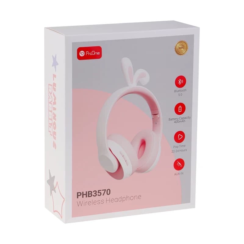 هدفون بی سیم عروسکی پرووان مدل ProOne PHB3570 – آبی — تصویر ۱۱