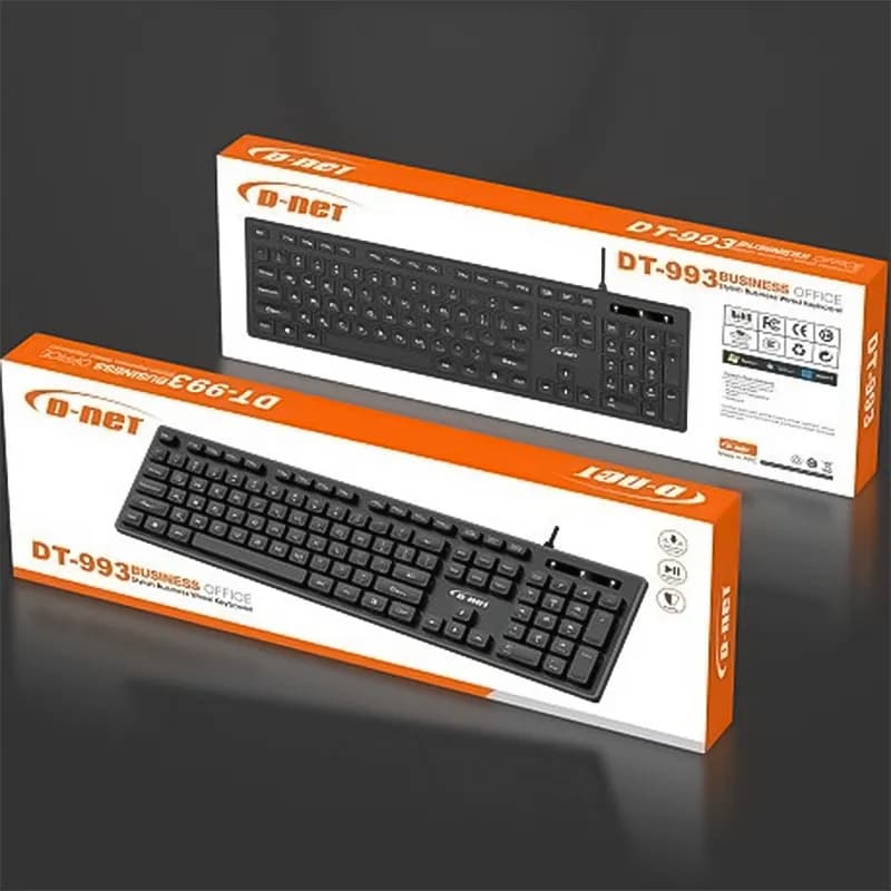 کیبورد سیم دار دی نت مدل D-Net DT-993 – مشکی — تصویر ۹