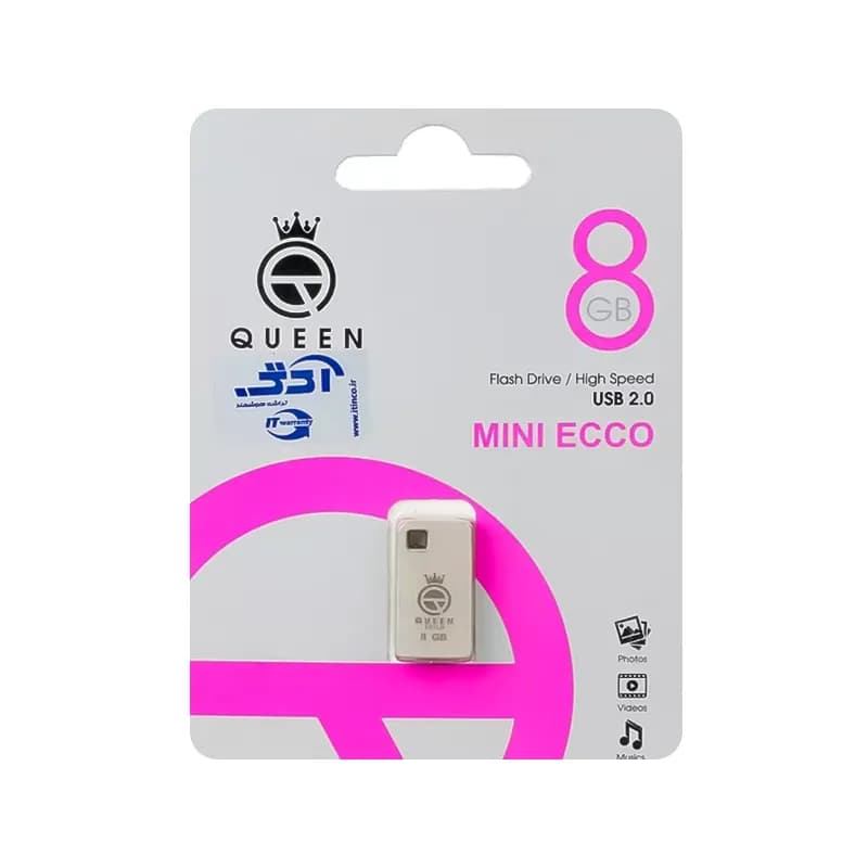 فلش مموری USB2.0 کوئین تک مدل Mini Ecco ظرفیت 8 گیگابایت — تصویر ۴