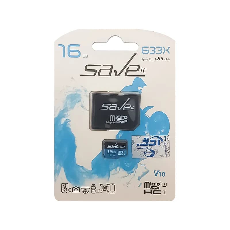 کارت حافظه MicroSDHC سیو ایت 633x C10 ظرفیت 16 گیگابایت + خشاب — تصویر ۲