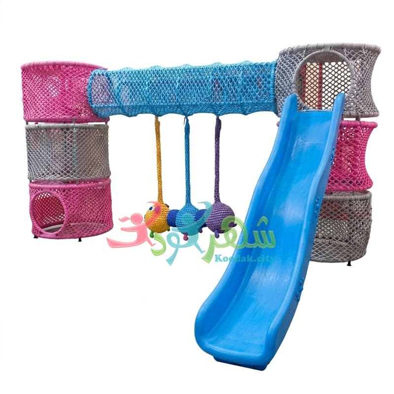 مجموعه بازی دو برج تارتنی سرسره‌دار