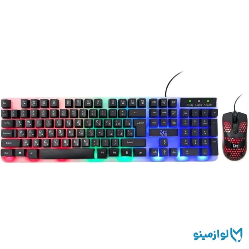 کیبورد و ماوس سیم دار یوسی تک مدل 2070G – UCTECH 2070G RGB