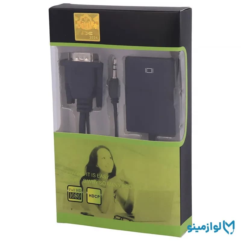 تبدیل VGA به HDMI پک سبز برند لوازمینو