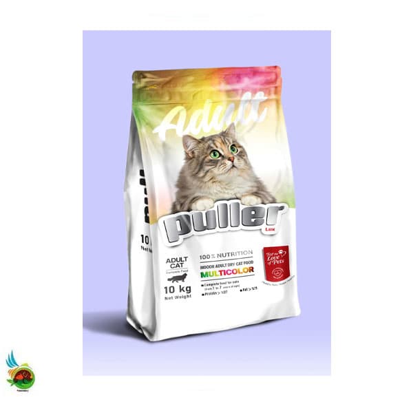 غذای خشک مولتی کالر گربه بالغ پولر Puller adult cat multicolor (فله ای)