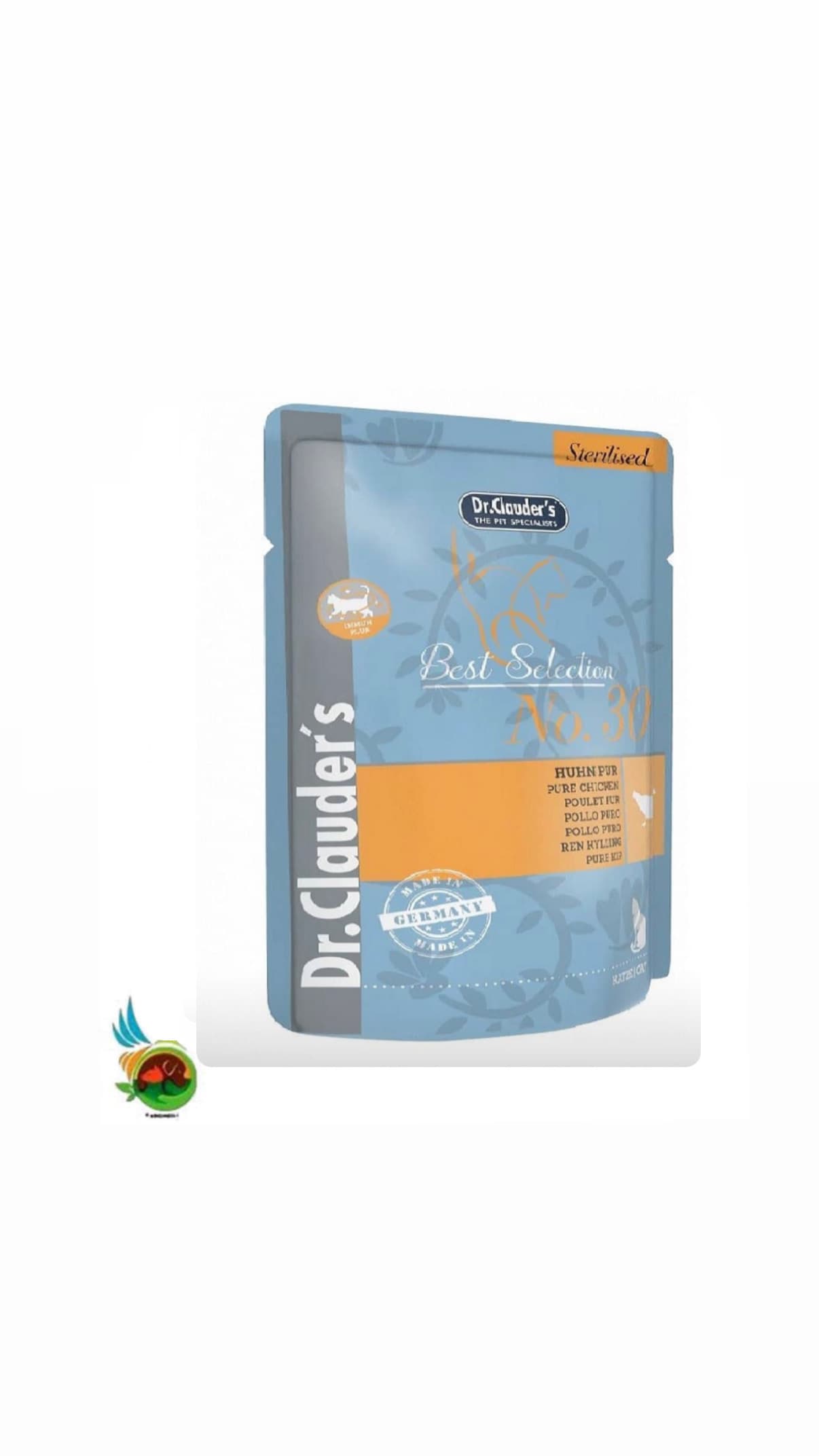 پوچ گربه عقیم دکتر کلادرز مدل سلکشن طعم مرغ Dr.clauders sterilised best selection chicken وزن ۸۵ گرم